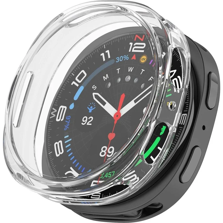 Wigento TPU Full Cover Schutz Hülle für Samsung Galaxy Watch 8 40mm, transparent, robuster und leichter Schutz