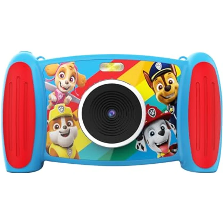 Accutime PAWC3018 Paw Patrol Interaktive Kinderkamera, 5MP Foto, 1080p Videoauflösung, 4-Fach Zoom, 5 lustige Filter & Special Effekts, 4 Coole Spiele, 2in1 Bildschirm, mit Micro SD Karte, blau – Bild 2