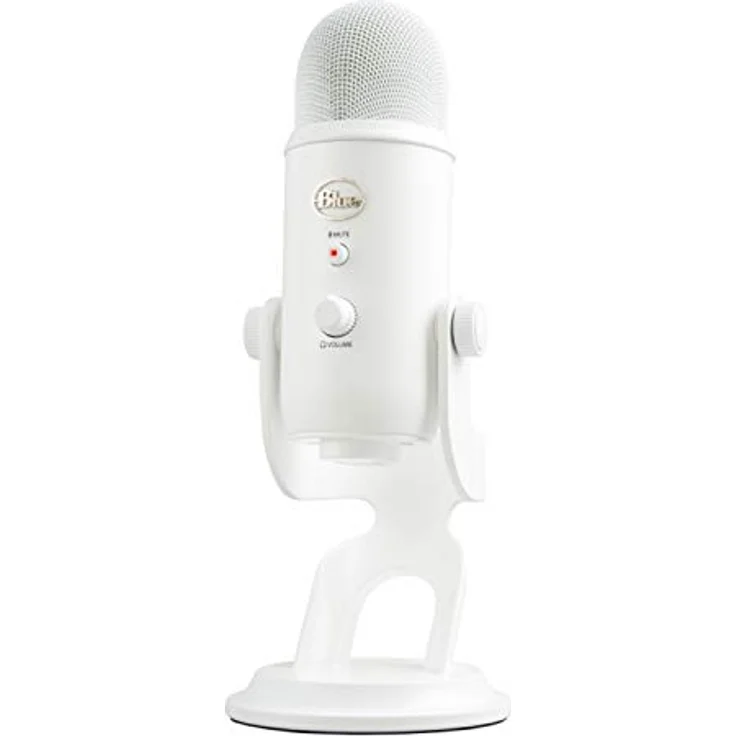 Blue Yeti USB-Mikrofon für Aufnahme und Streaming auf PC und Mac, verstellbares Stativ, Plug und Play - Weiß – Bild 2