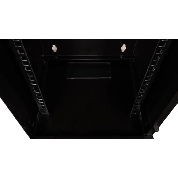 ROLINE 10-Zoll Wandgehäuse 9 HE, 312x300 BxT, schwarz mit Vollglastür und zerlegbarer Konstruktion – Bild 4