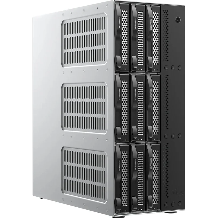 Terramaster RACKMOUNT USB 3.2 Gen2 Festplattengehäuse für bis zu 9 HDDs/SSDs, maximal 10 Gbit/s, Schwarz