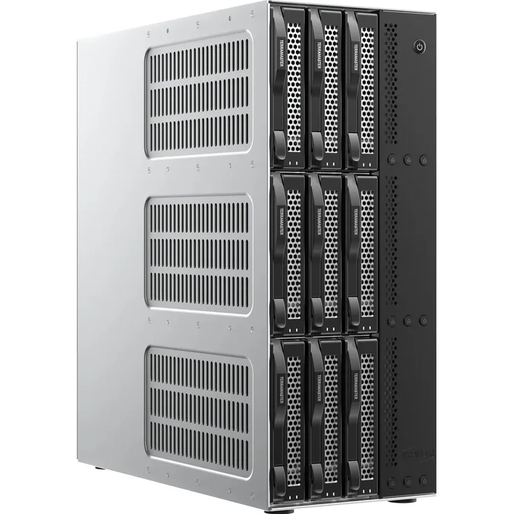 Terramaster RACKMOUNT USB 3.2 Gen2 Festplattengehäuse für bis zu 9 HDDs/SSDs, maximal 10 Gbit/s, Schwarz