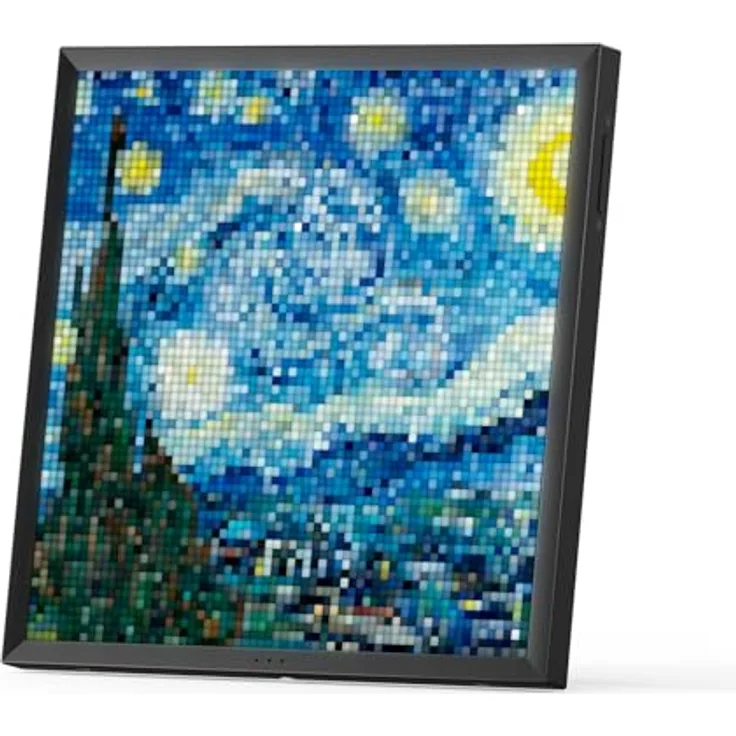Divoom Pixoo 64, Digitaler Bilderrahmen mit 10.3" WiFi-Pixelart-Display, 64 x 64 Pixel, Schwarz