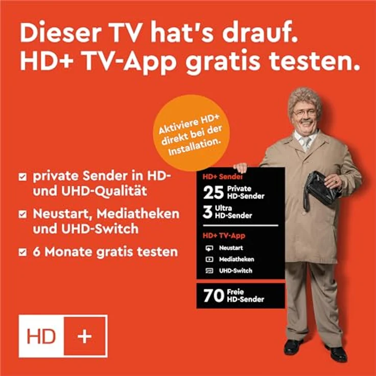 Telefunken Fernseher 43 Zoll Smart TV VIDAA XU43VP750M - 4K Fernseher UHD, HDR TV mit Dolby Vision, Triple-Tuner und 6 Monate HD+ inkl., LED TV schwarz – Bild 5