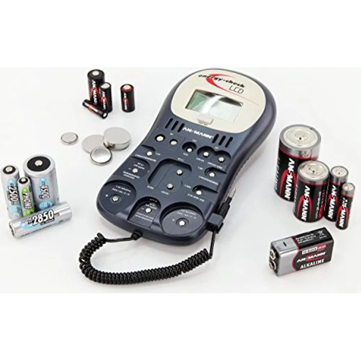ANSMANN Batterietester Energy Check LCD - Zuverlässiges Profi Testgerät mit digital Anzeige für Kapazität, Spannung & Energiegehalt - Universal Tester für Akku, Batterie, Knopfzellen etc. – Bild 3