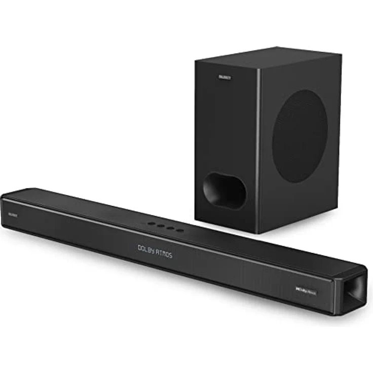 MAJORITY Dolby Atmos 2.1.2 Soundbar mit Subwoofer 400 Watt, HDMI ARC, Bluetooth Soundbar für TV Geräte, Dolby Atmos Soundsystem, Kabelloser Subwoofer 3D Audio Lautsprecher, Optical, AUX Sierra Plus – Bild 1