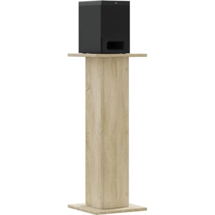 vidaXL Lautsprecherständer 2 STK., Hoher Boxenständer, Lautsprecherpodest für HiFi Heimkino Surround Sound, Verbessertes Audio-Hörerlebnis, Sonoma-Eiche – Bild 4