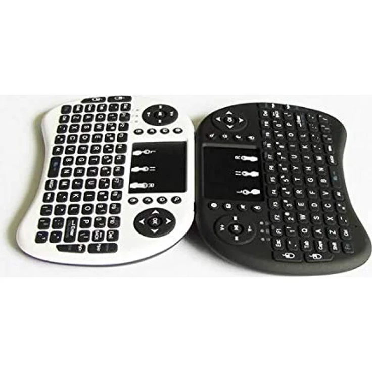 Lipa Mini drahtlose Tastatur WeiB mit Airmouse/mit USB-Receiver/anschliessbar an jedes Gerät mit USB-Anschluss/Mit Backlight/QWERTY/Batterie wiederaufladbar mit dem gelieferten Kabel – Bild 4