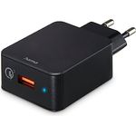 Hama Schnellladegerät Qualcomm® Quick Charge™ 19,5W (USB-A-Ladestecker Schnellladen, Handy-Schnell-Ladegerät für Samsung Galaxy, iPhone, Xiaomi u.v.m., Universal-Schnell-Lade-Adapter Netzteil) schwarz