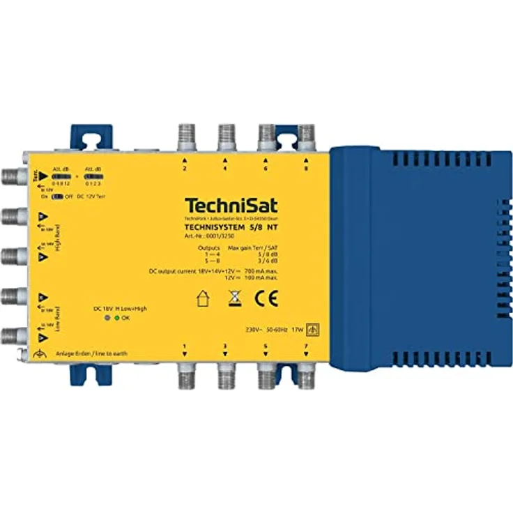TechniSat TECHNISYSTEM 5/8 NT, Farbe:blau/gelb