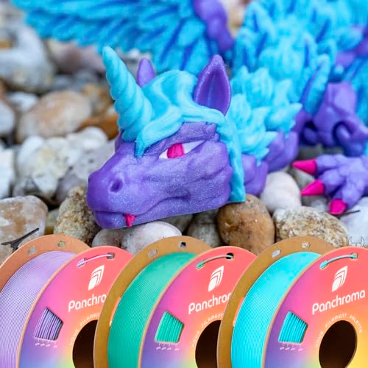Polymaker Panchroma Celestial PLA-3D-Druck-Filament, 1,75 mm, glänzend glitzernd, grün, 1 kg Spule, für FFF/FDM-Drucker – Bild 4