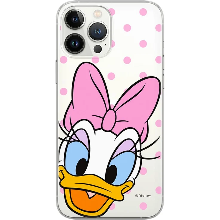 Disney Bumper Handyhülle Daisy-004, transparente TPU-Hülle mit 100% Disney™-Design und erhöhten Ecken