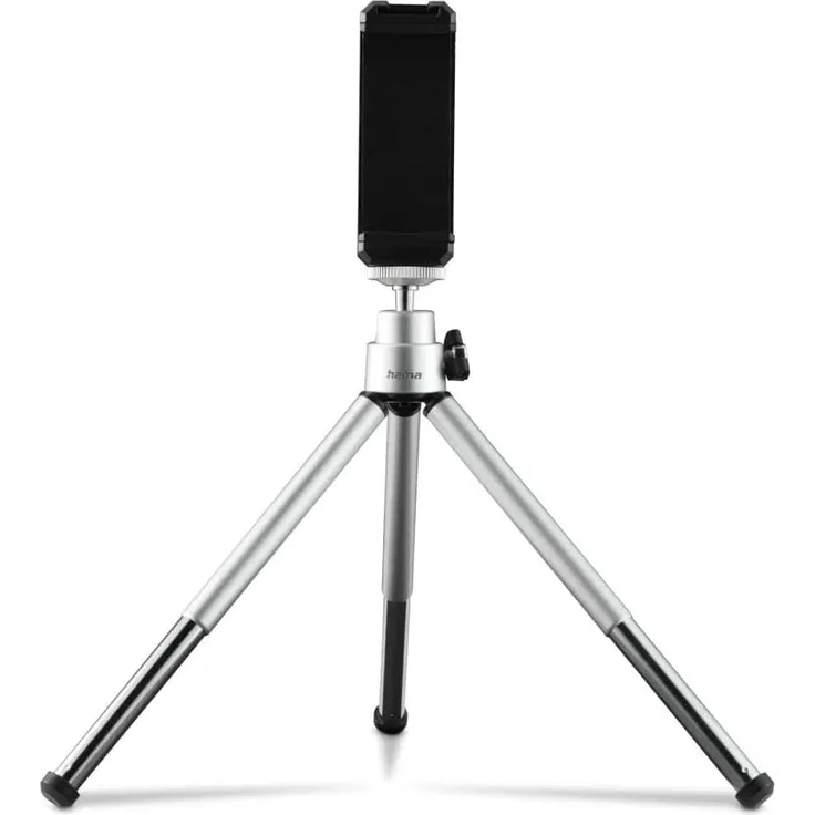 Hama Fancy 2in1 Mini-Stativ für Smartphone und Digital-Kamera, 16 cm, Silber