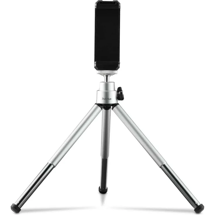 Hama Fancy 2in1 Mini-Stativ für Smartphone und Digital-Kamera, 16 cm, Silber