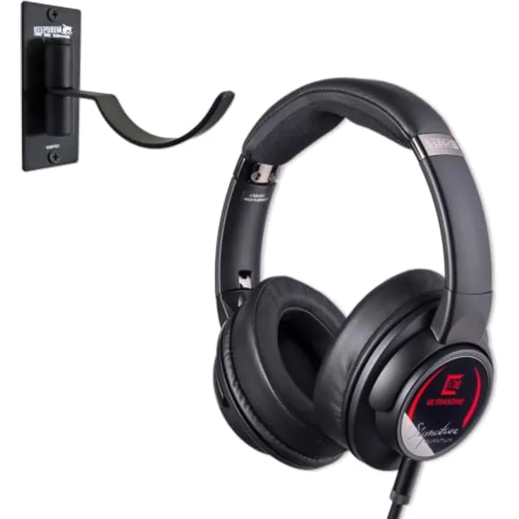 Ultrasone Signature Quantum, High-End Kopfhörer mit Wandhalterung und audiophilem Klang, schwarz