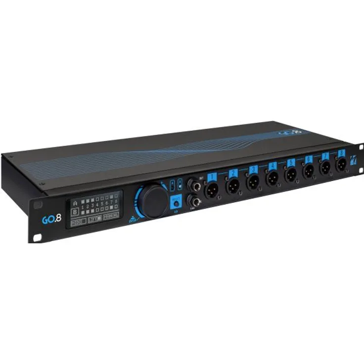 M-Live GO.8, Studio- und Livemixer Mischpult mit automatischem Switcher für 8 Audiokanäle, kompakt und robust für mobilen Einsatz