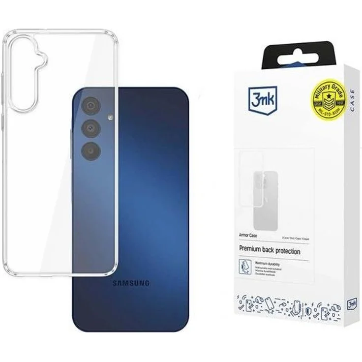 3mk Armor Case für Samsung Galaxy A16, transparente Schutzhülle für 6,7 Zoll Smartphone