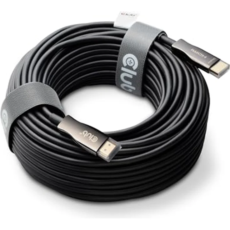 Club 3D CAC-1394 HDMI™ Hybrid AOC Kabel, 8K60Hz/4K120Hz, 100m, Plenum-zertifiziert, schwarz – Bild 1