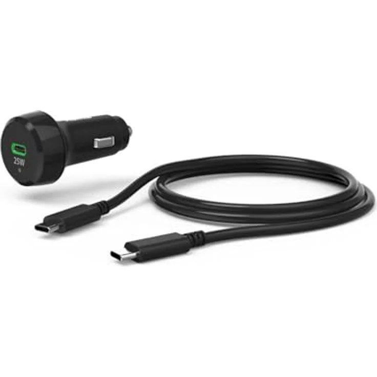 Hama Kfz-Ladeset USB-C, 25 Watt, Schwarz – Bild 5