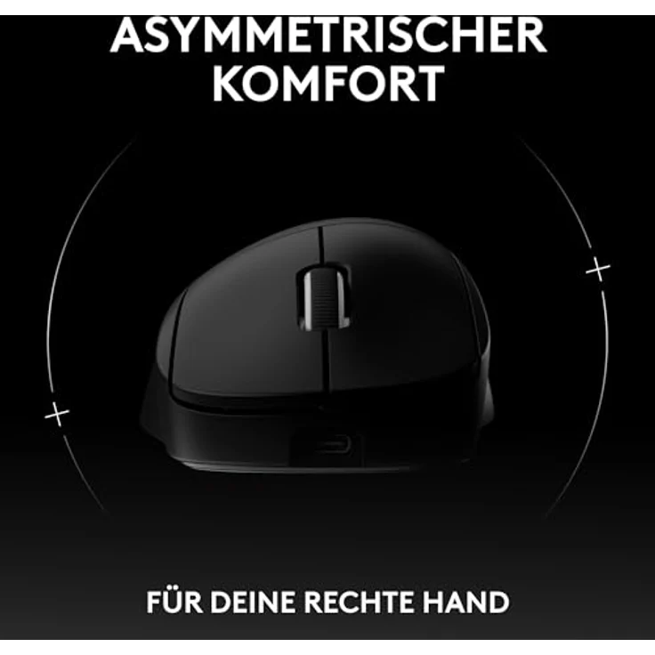 Logitech G PRO X SUPERLIGHT 2 DEX LIGHTSPEED Gaming-Maus, 60g leicht, 5 programmierbare Tasten, 32K-DPI-Sensor, USB-C - Schwarz – Bild 2