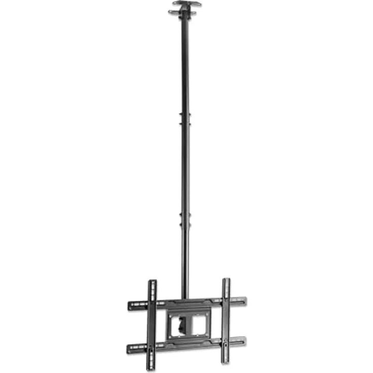 Manhattan 462051, Höhenverstellbare Full-Motion Deckenhalterung für Flachbildschirme bis 80 Zoll, -25 bis 5° Neigung, Schwarz – Bild 2