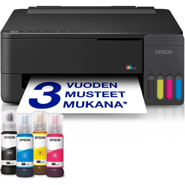 Epson EcoTank ET-1910, Tintenstrahl-Multifunktionsdrucker, Farbdruck bis 5760 x 1440 DPI, A4, Direktdruck, Schwarz