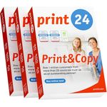 print24 Druckerpapier Kopierpapier 1500 Blatt 3 x 500 A4 80g Premium Weiß Testsieger PEFC