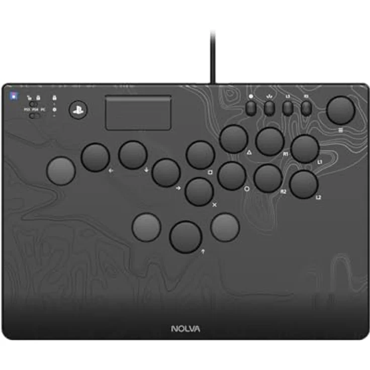 Hori NOLVA Mechanische All-Tasten-Arcade-Steuerung für PS5/PC, anpassbares Layout mit hot-swappable Switches und Key-Lock-Schalter, abnehmbares Kabel mit Kabelsicherung, kompakt und robust – Bild 1