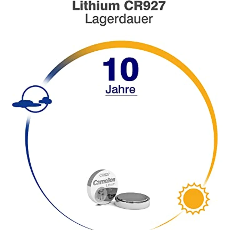 Camelion 13001927 Lithium Knopfzelle CR927, 1er-Pack, silber – Bild 6
