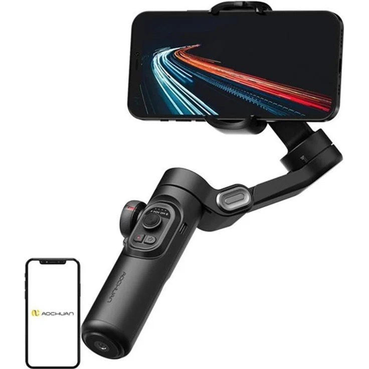 AOCHUAN XE Standard Gimbal, 3-Achsen-Stabilisierung mit intelligenter Gesichtsverfolgung, kompakt, schwarz – Bild 9