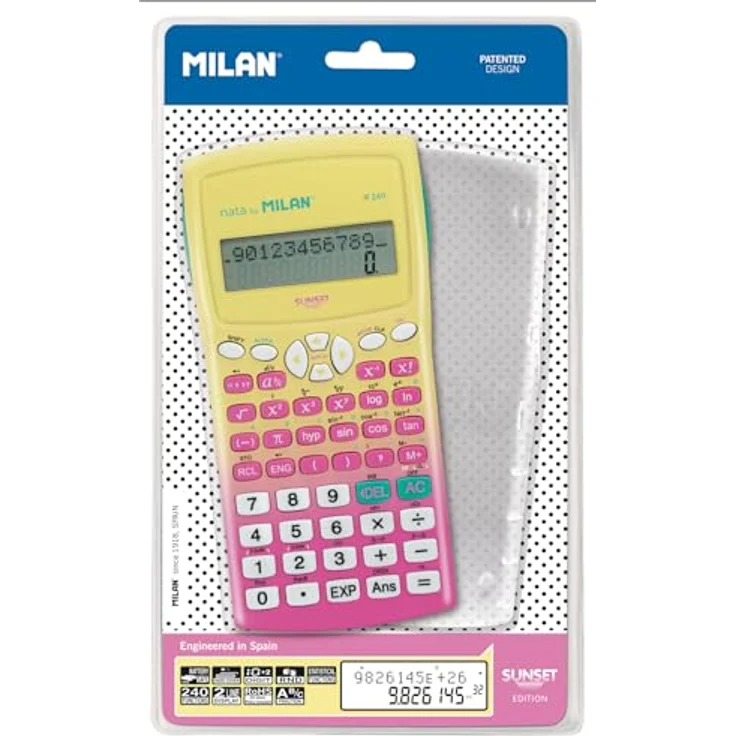 Blister wissenschaftlicher Taschenrechner M240 Sunset rosa – Bild 2