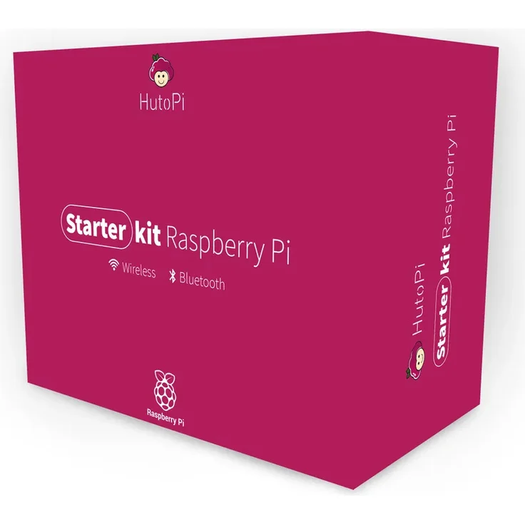Raspberry Pi 4 Computer Modell B, 8 GB Starter Kit, Quad-Core Prozessor, 8 GB RAM, 32 GB NOOBS-Betriebssystem, Schwarz