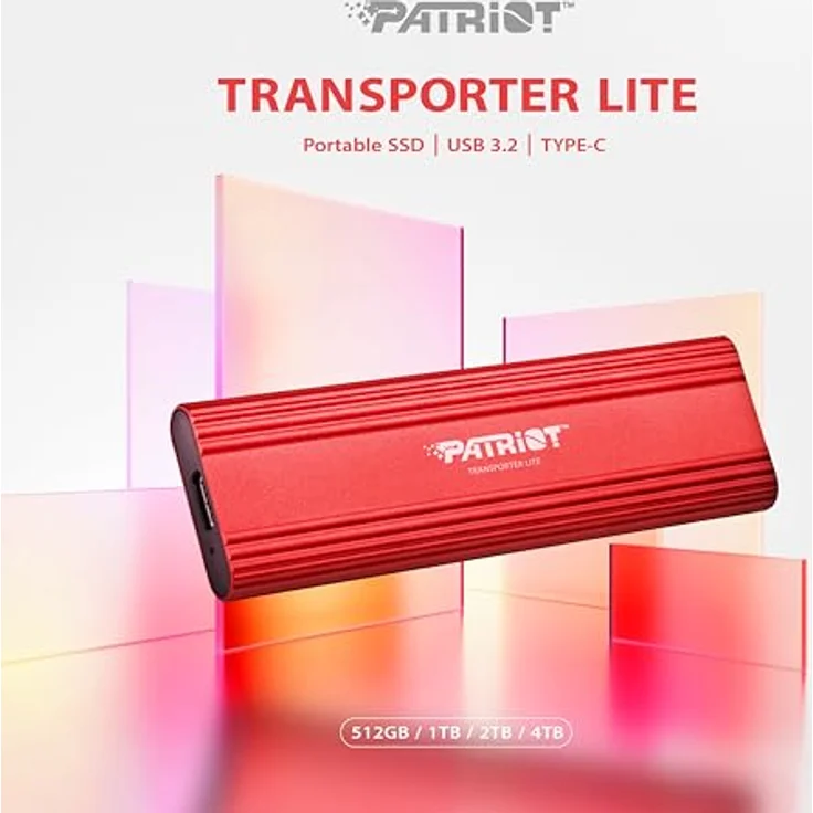 Patriot Memory Transporter Lite SSD 2 TB, Externe SSD (rot, USB-C 3.2 Gen 2 (10 Gbit/s)) - Preisvergleich – Bild 5
