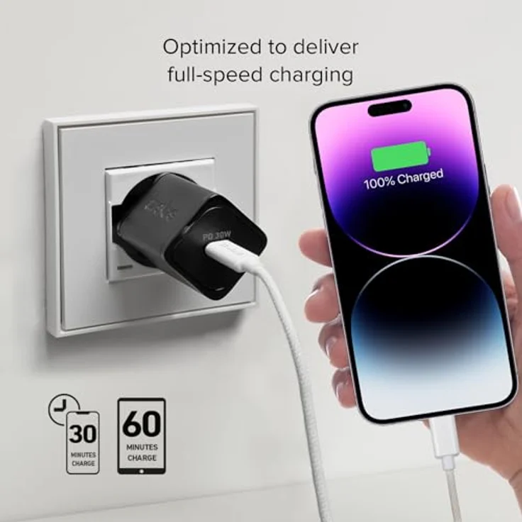 SBS 30W GaN USB-C Ladegerät Power Delivery, kompakt, Schwarz – Bild 6