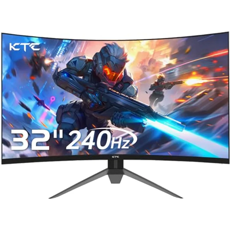 KTC H32S17F, 32 Zoll FHD Curved Gaming Monitor, 240Hz, 1ms, Freesync & G-Sync, 1500R, 125% sRGB, Blaulicht Reduktion, VESA, DP1.4/HDMI 2.0, USB2.0