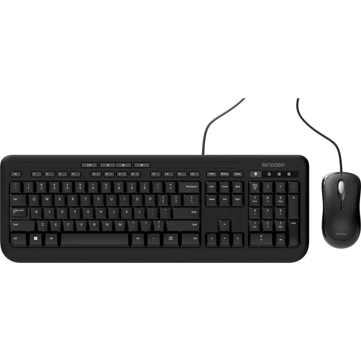Incase Wired Desktop 600, Kabelgebundene Tastatur mit spritzwassergeschütztem Design, Schwarz