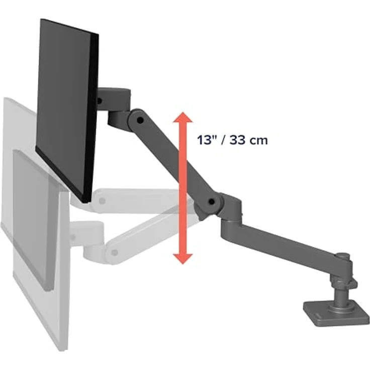 Ergotron LX Pro Arm, Einzel-Display Tischhalterung für Monitore bis 34,02", grau – Bild 6