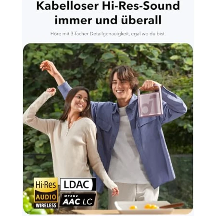 soundcore Motion X500 Tragbarer Bluetooth Lautsprecher, Kabelloser Lautsprecher Immersivem Spatial Audio, 3× Detailreicher, Kabelloses Hi-Res, 3 Treiber, Aufwärtsgerichteter Treiber harmonischem Licht – Bild 3