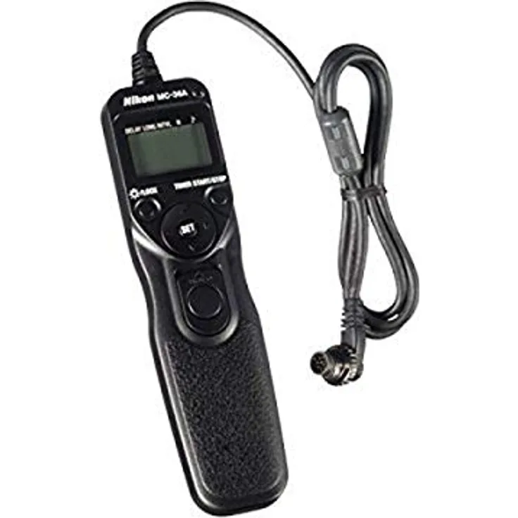 Nikon MC-36A Fernauslöserkabel mit Timer (0,9m) - Kabellänge: 85 cm, 10-poliger Anschluss, akustische Signalfunktion (schwarz)