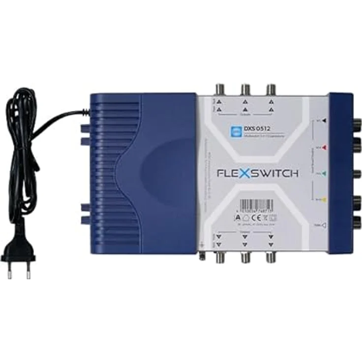 Wisi DXS 0512 Multischalter 5 in 12, standalone mit integriertem Netzteil und aktivem terrestrischem Zweig für bis zu 8 Teilnehmer – Bild 1