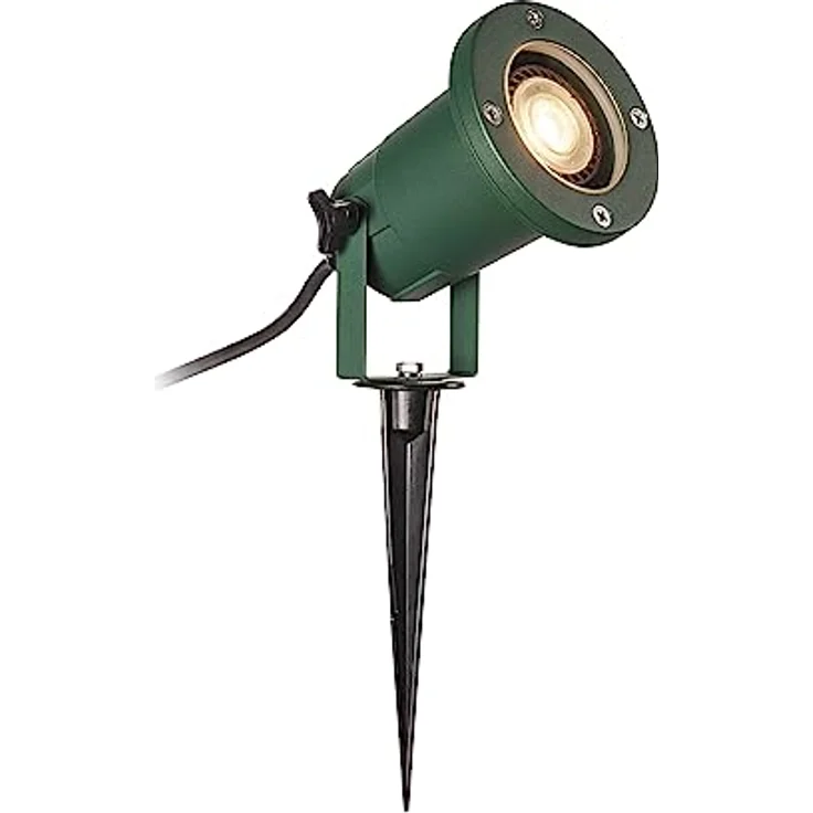 SLV NAUTILUS XL | Außenlampe für die Beleuchtung von Garten, Terrasse, Pflanzen, Wegen, Teich, Aussen-Leuchte, Außen-Strahler | IP65, GU10, 1,5 m Kabel, grün – Bild 1