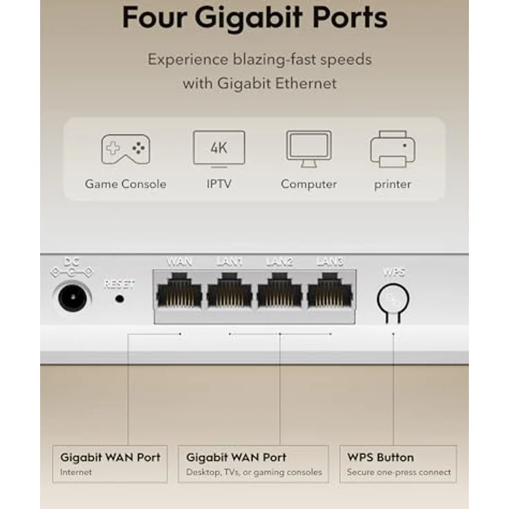 Cudy Dual Band BE3600 Wi-Fi 7 Router WR3600E 4 Gigabit-Ports, 2,0 GHz Quad Core, 4 Antennen VPN Clients & Server, Cudy APP, Cloud-Steuerung, Schwarz – Bild 3