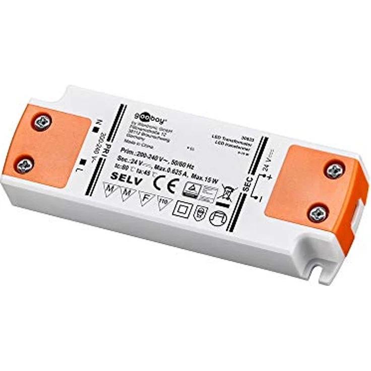 Goobay LED Trafo 24V (DC) für 0,5 bis 15 Watt LED-Lampen, 1 Stück, 30633 – Bild 2