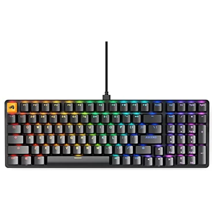 Glorious PC Gaming Race GMMK 2 Full-Size ISO DE Schwarze mechanische Tastatur mit Fox Schaltern. Tastatur für Modding-Enthusiasten. 18 Presets RGB-Beleuchtung, Full NKRO und Anti-Ghosting – Bild 1