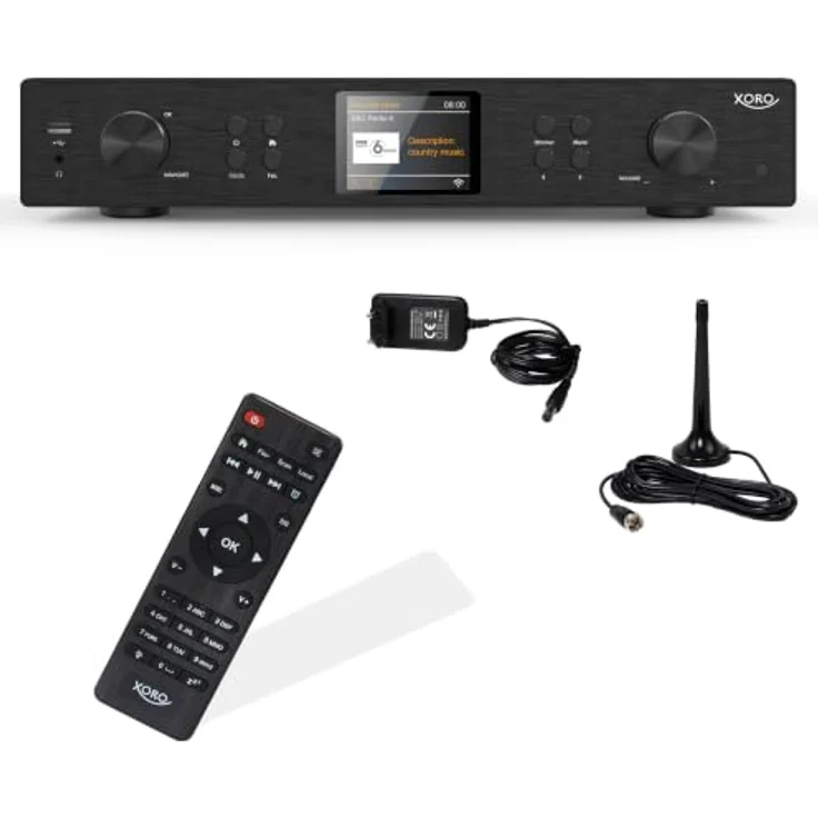 XORO HFT 440 Pro – HiFi-Tuner mit Internetradio, DAB+, UKW, Spotify Connect, Bluetooth 5.2 und WLAN, Metallgehäuse – Bild 1