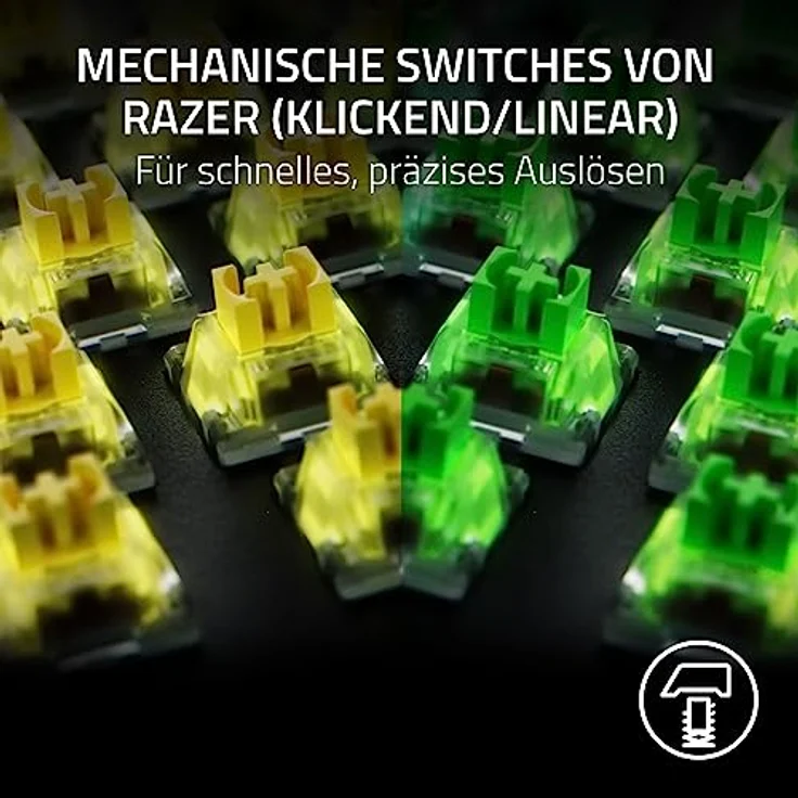 Razer BlackWidow V4 X - Mechanische Gaming-Tastatur mit Razer Chroma RGB (Mechanische Razer Green Switches, 6 eigene Makro-Tasten, Doubleshot-ABS-Tastenkappen) QWERTY US-Layout | Schwarz – Bild 2