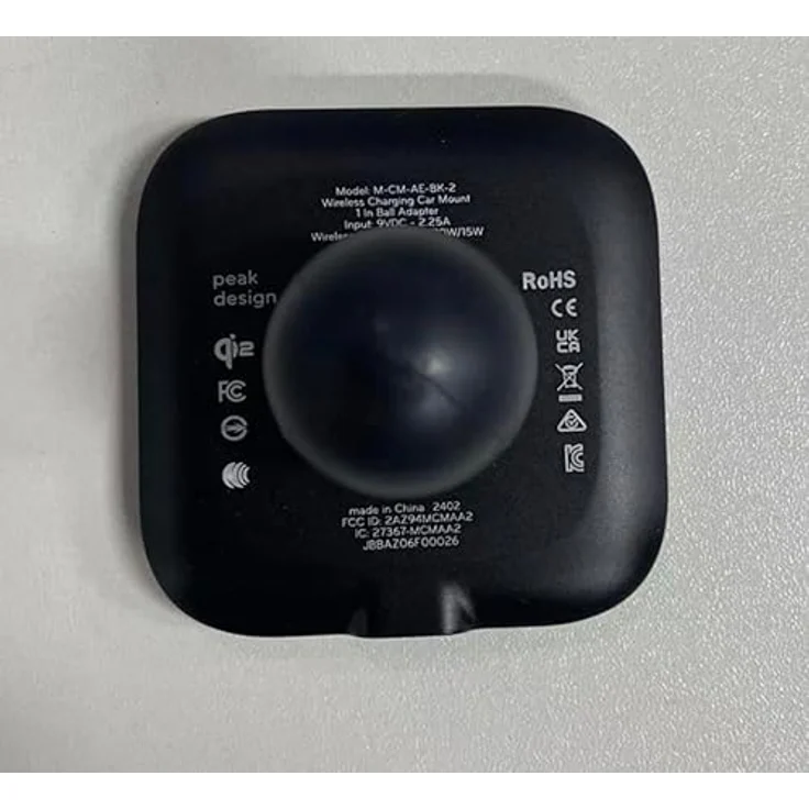 Peak Design Ball Mount Adapter Charging 1" v2, Smartphone Halterung, wetterfest mit Qi2 Ladefunktion, Schwarz – Bild 7