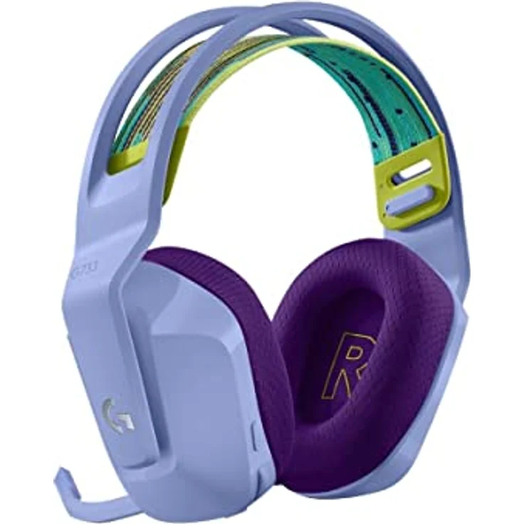 Logitech G733 LIGHTSPEED kabelloses Gaming-Headset mit Kopfbügel, LIGHTSYNC RGB, Blue VO! Mikrofontechnologie, PRO G Lautsprechern, Ultraleicht, 15-Stunden Akkulaufzeit, 20m Reichweite, Lila – Bild 2