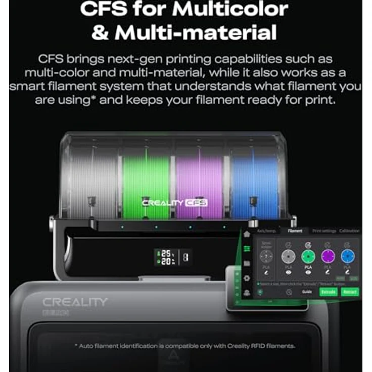 Creality 3D K2 Pro Combo, Multicolor 3D-Drucker mit 300x300x300 mm Bauvolumen, automatischer Nivellierung und kompatibel mit 16 Farben – Bild 6