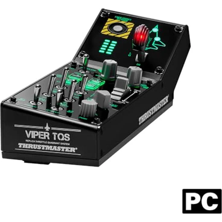 Thrustmaster Viper Panel für PC, Steuerpanel mit Hintergrundbeleuchtung, Zur Verwendung mit dem Viper TQS oder Eigenständig, 43 Aktionstasten aus Metall, Abwurffunktion, Trimmung, Fahrwerk - Preisvergleich – Bild 2